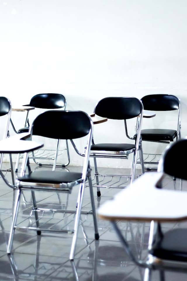 School chair fold down table tablet