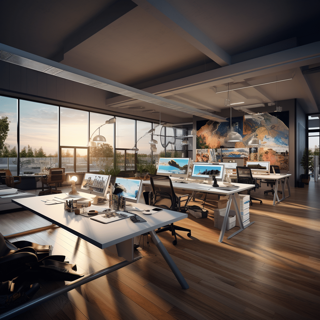 Visual representation of an office