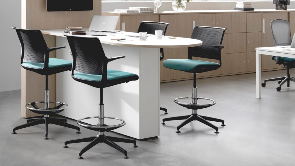Office height adjustable stools