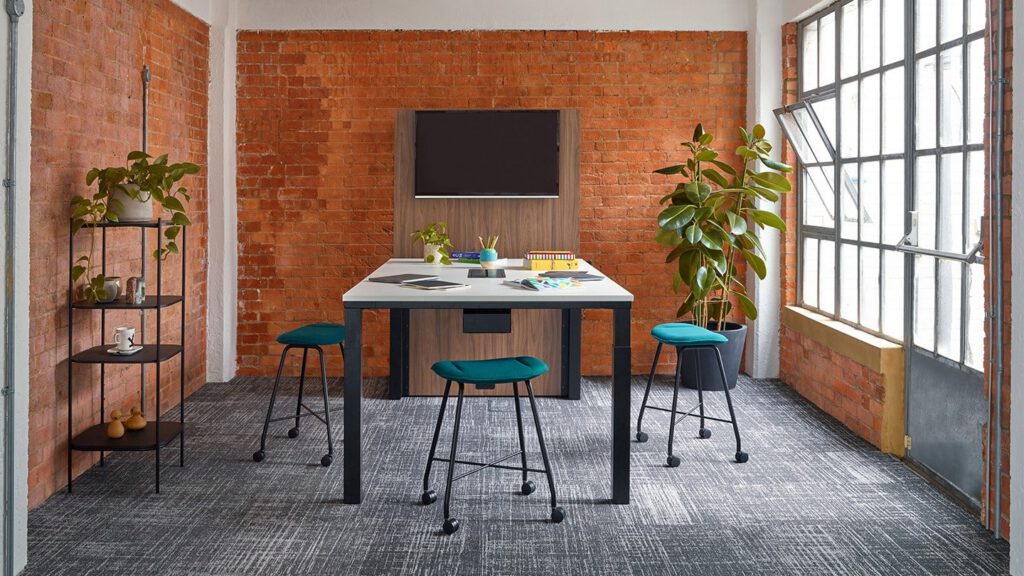 modern office with stools